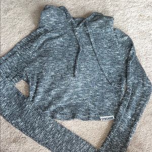 Slounge Gray Cropped Gymshark Sweatshirt